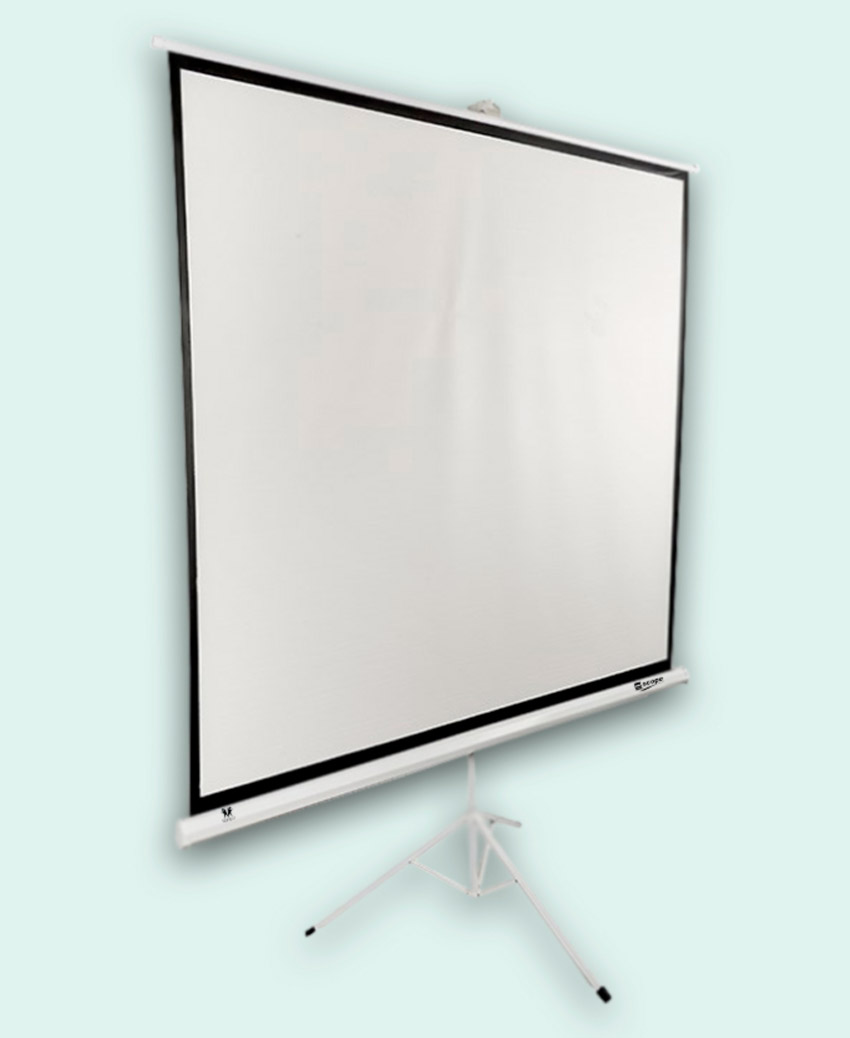 SITRO Tripod Projector Screen 1.5x1.5 - Fiberglass