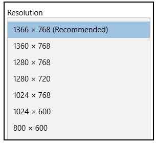 Windows-resolution