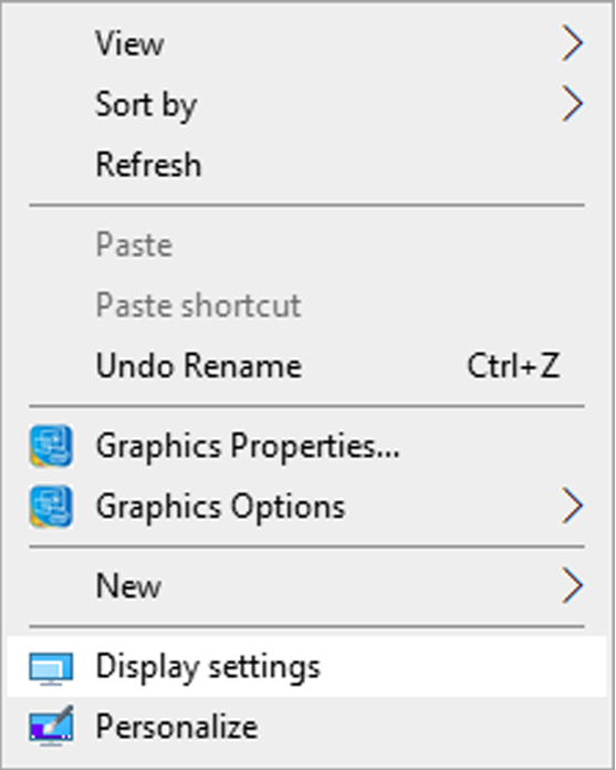 مرحله 1 - گزینه Display Setting لپ تاپ