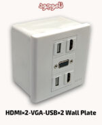 HDMI×2-VGA-USB×2 Wall Plate